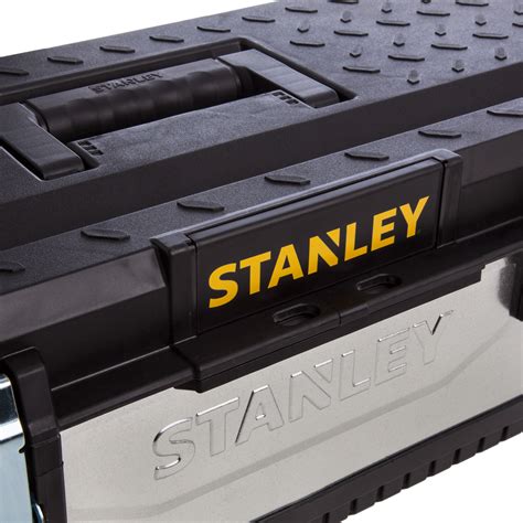 metal tool box with soft pvc grip material|STANLEY Galvanised Toolbox Chest with Heavy Duty Metal .